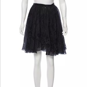 Authentic Chloe black eyelet skirt